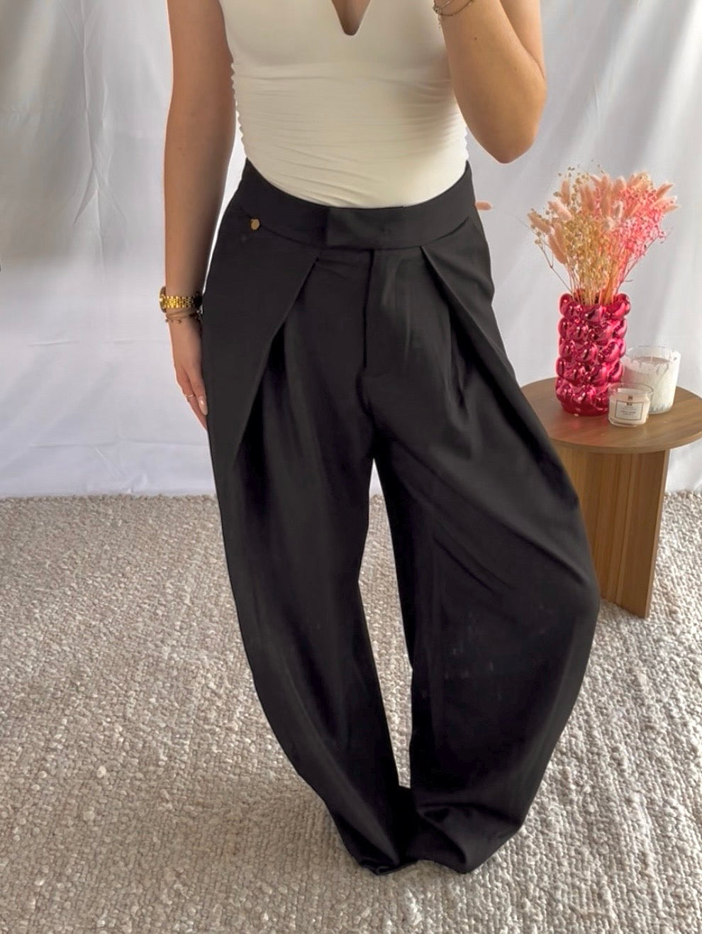 Noir Baggy Pantalon