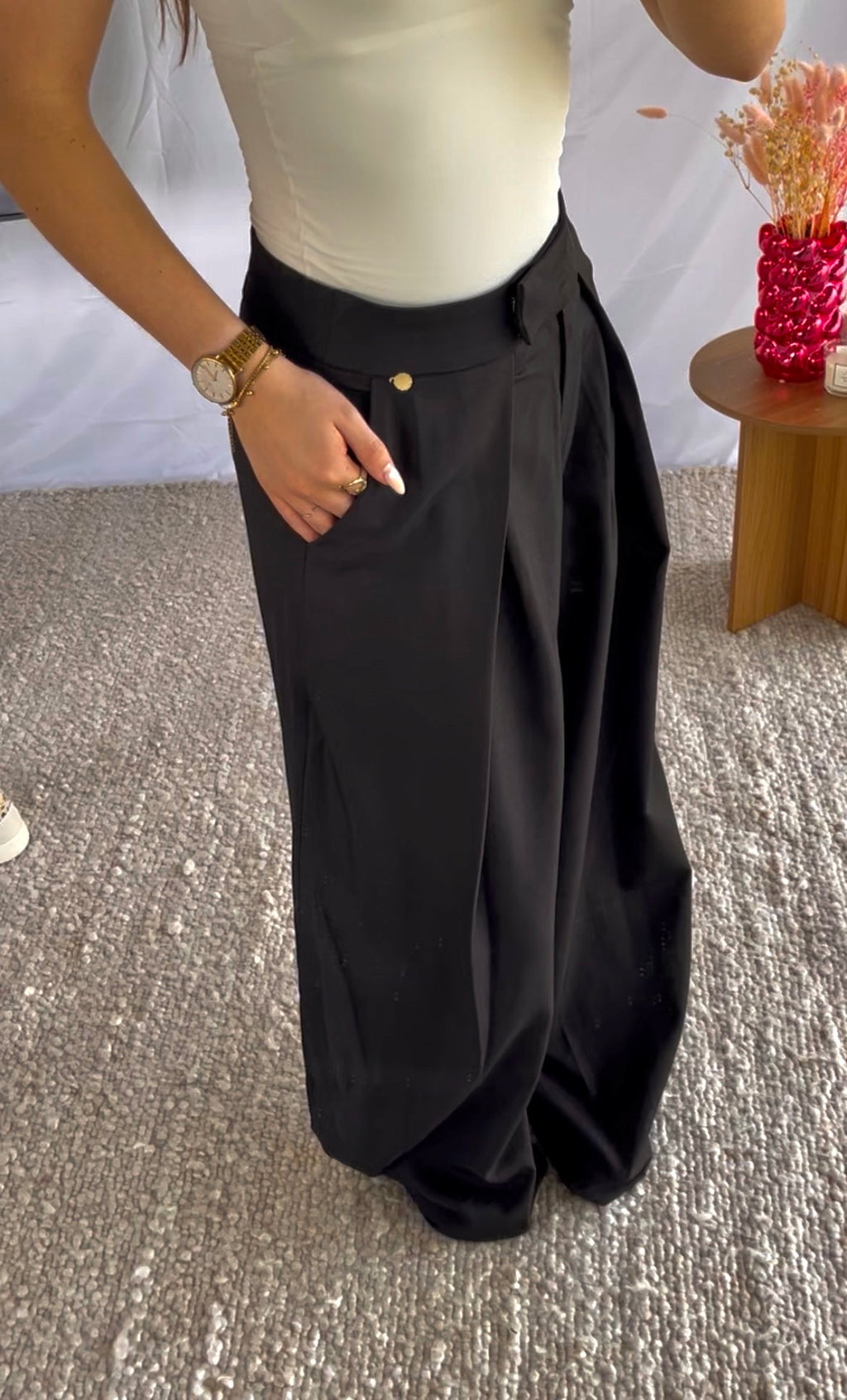 Noir Baggy Pantalon